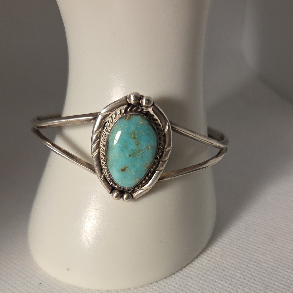 925 Silver And Turquoise Cuff Bracelet